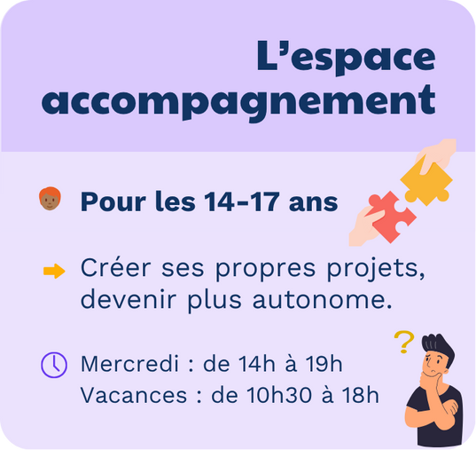 Espace accompagnement pour les jeunes de 14 à 17 ans, à la MJC Toulouse Empalot.
