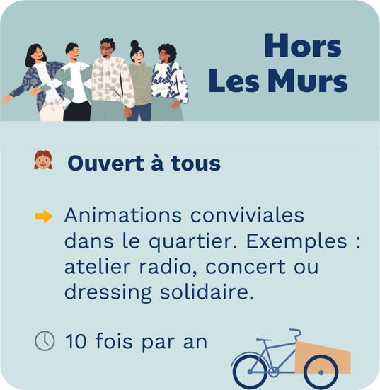 Les Hors Les Murs sont des animations conviviales dans le quartier Empalot, ouvertes à tous.