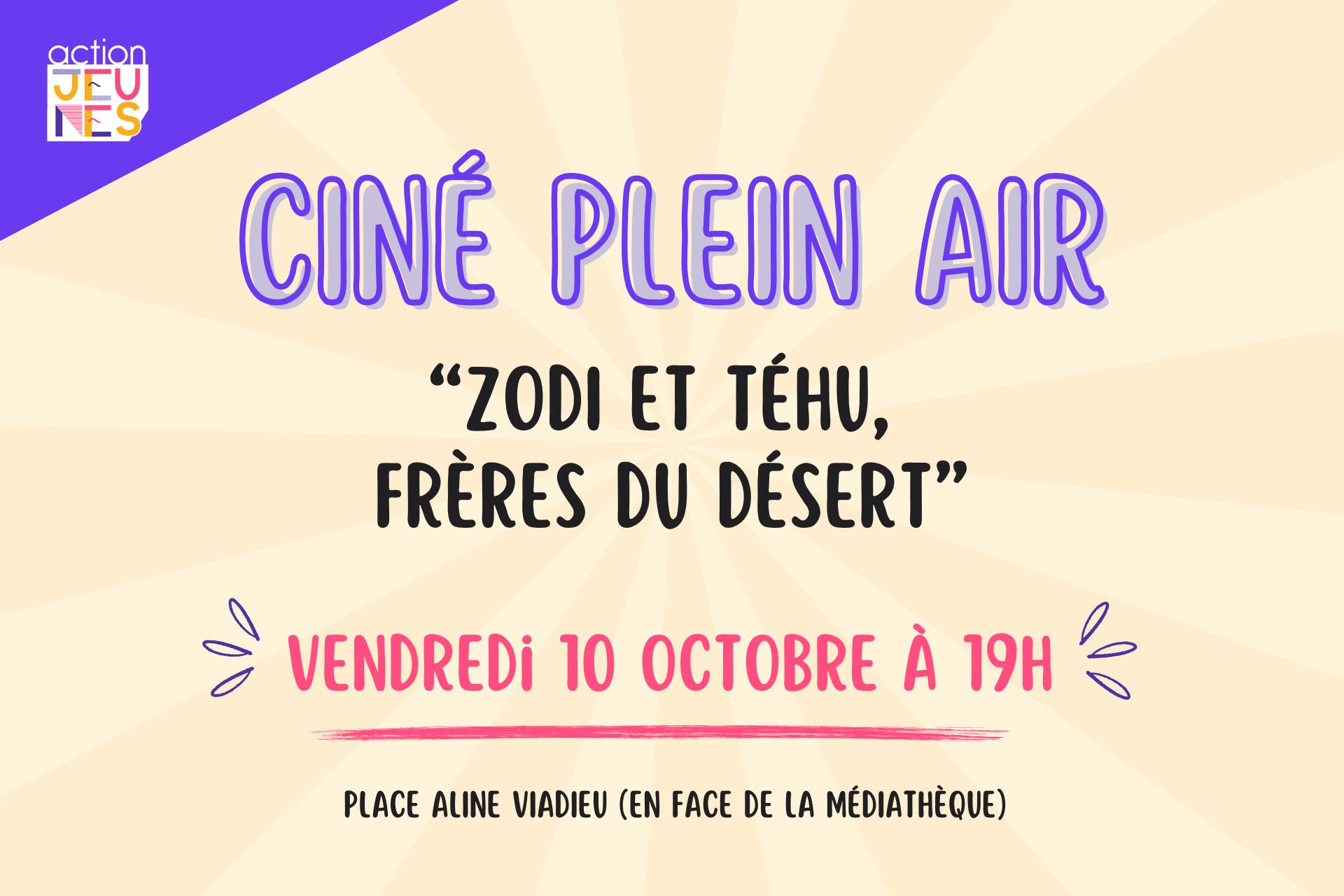 Cinéma plein air « Zodi et Téhu, frères du désert »